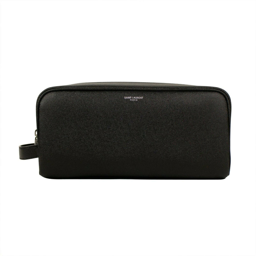 YSL Leather Toiletry Bag - Black