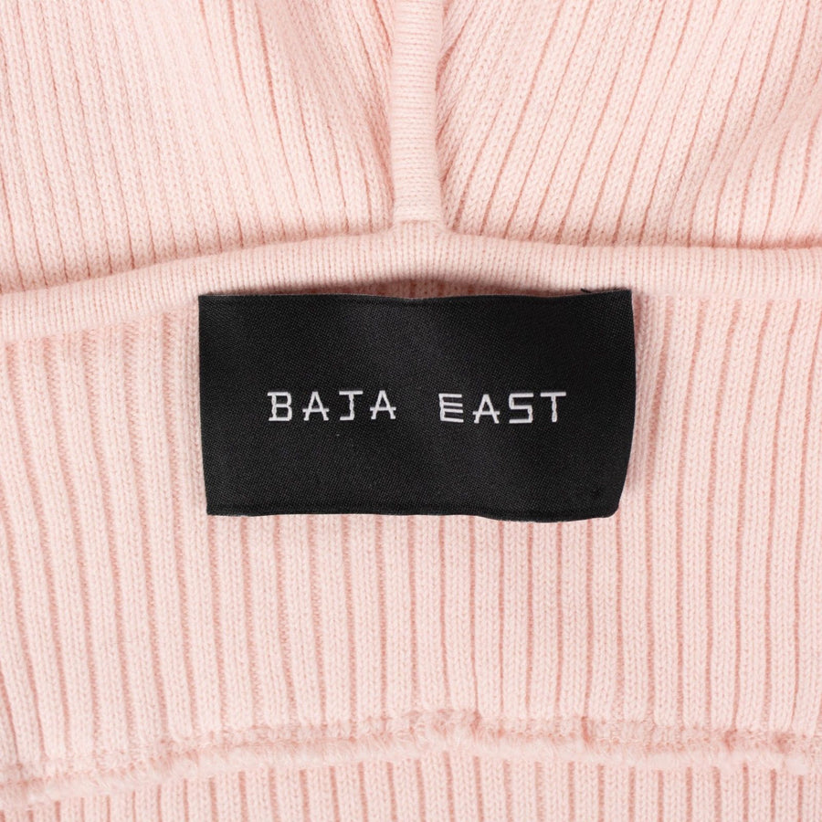 Ribbed Sleeveless Hoodie Sweatshirt - Pink