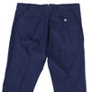 Blue Cotton Blend Pants