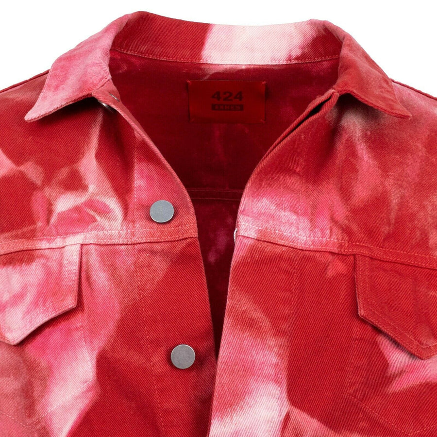 Trucker Tie Dye Jacket - Red
