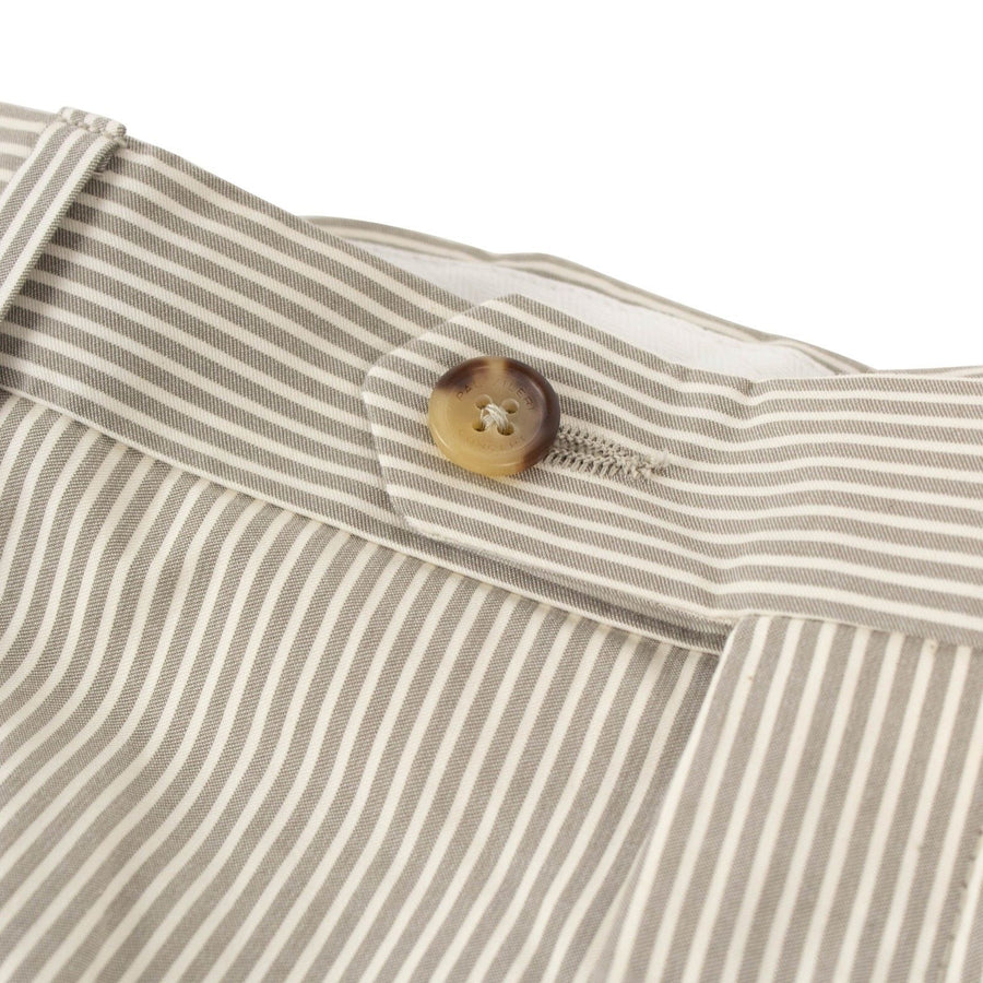 Gray Pinstripe Cotton Pants