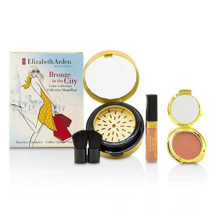 Bronze In The City Color Collection (1 X Bronzing Powder, 1 X Blush, 1 X Lip Gloss, 1 X Brush) - 4pcs