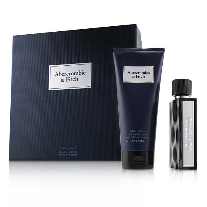 First Instinct Blue Coffret: Eau De Toilette Spray 50ml/1.7oz + Hair & Body Wash 200ml/6.7oz - 2pcs