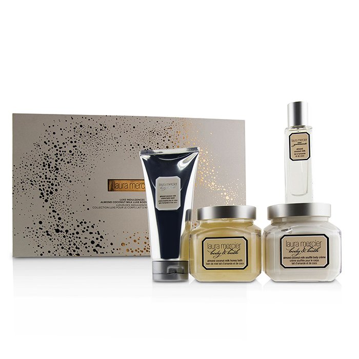 Almond Coconut Milk Luxe Body Collection: Eau De Toilette Spray 15ml/0.5oz + Souffle Body Creme 200ml/6.7oz + Honey Bath 200ml/6.7oz + Creme Body