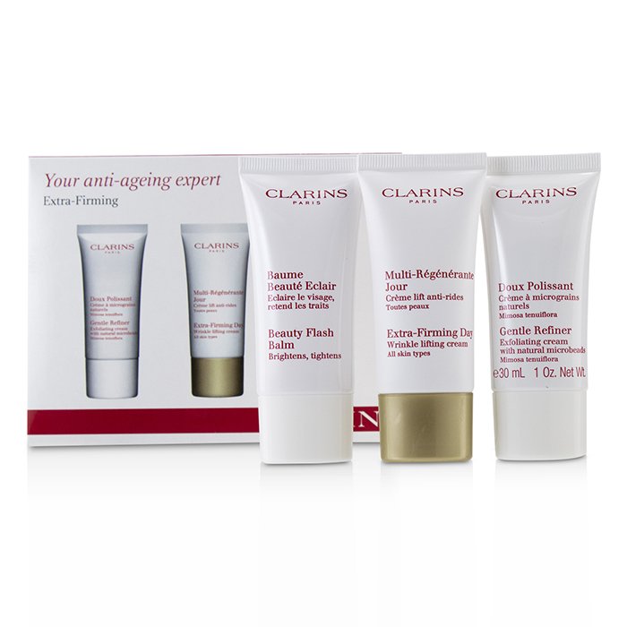 Extra-firming 40+ Anti-ageing Skincare Set:gentle Refiner 30ml +extra-firming Day Cream 30ml+ Beauty Flash Balm 30ml - 3pcs