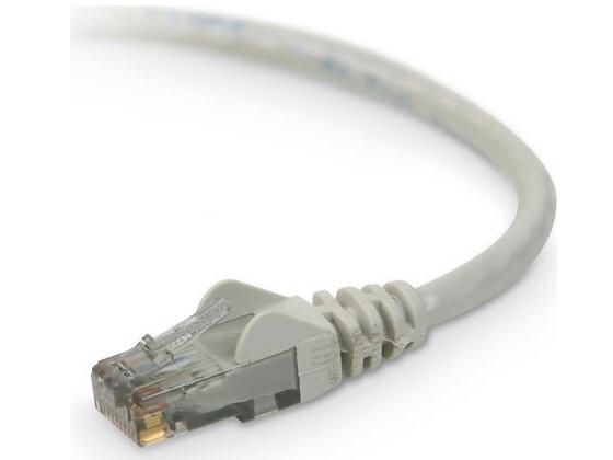 Belkin Components 20ft Cat6 Snagless Patch Cable, Utp, Gray Pvc Jacket, 23awg, 50 Micron, Gold Pla