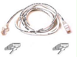 Belkin Components 7ft Cat6 Snagless Patch Cable, Utp, White Pvc Jacket, 23awg, 50 Micron, Gold Pla