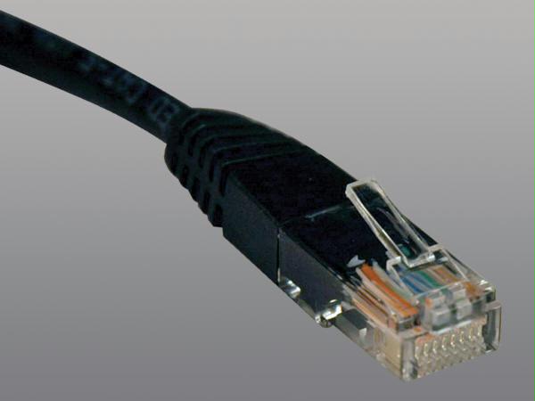 Tripp Lite 1ft Cat5e / Cat5  350mhz Molded Patch Cable Rj45 M/m Black 1ft