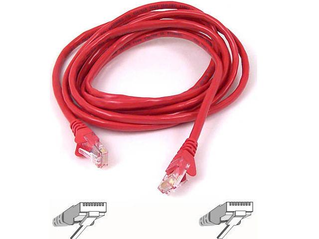 Belkin Components 20ft Cat6 Snagless Patch Cable, Utp, Red Pvc Jacket, 23awg, 50 Micron, Gold Plat