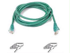 Belkin Components 15ft Cat6 Snagless Patch Cable, Utp, Green Pvc Jacket, 23awg, 50 Micron, Gold Pl