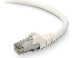 Belkin Components 20ft Cat6 Snagless Patch Cable, Utp, White Pvc Jacket, 23awg, 50 Micron, Gold Pl