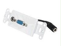 C2g Decorative Hd15 Vga + 3.5mm Wall Plate Insert - Ivory