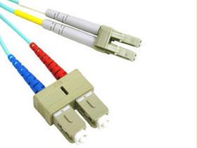 Legrand 3m Lc-sc 10gb 50/125 Om3 Duplex Multimode Pvc Fiber Optic Cable - Aqua