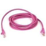 Belkin Components 25ft Cat6 Snagless Patch Cable, Utp, Pink Pvc Jacket, 23awg, 50 Micron, Gold Pla