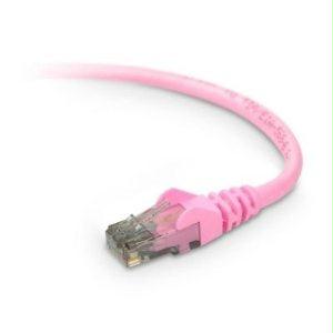 Belkin Components 7ft Cat6 Snagless Patch Cable, Utp, Pink Pvc Jacket, 23awg, 50 Micron, Gold Plat