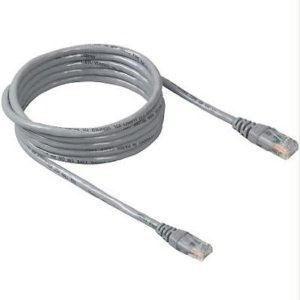 Belkin Components 18in Cat5e Patch Cable, Utp, Gray Pvc Jacket, 24awg, T568b, 50 Micron, Gold Plat