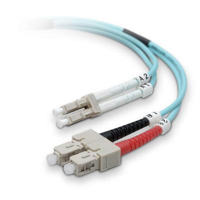 Belkin Components Lo Multimode Aqua Fo Cbl  Lc/sc;50/125;10gb;10m