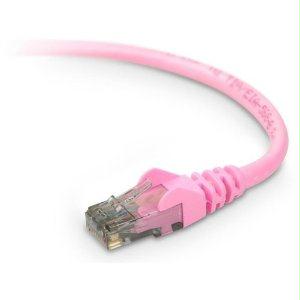 Belkin Components 15ft Cat6 Snagless Patch Cable, Utp, Pink Pvc Jacket, 23awg, 50 Micron, Gold Pla