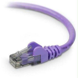 Belkin Components 14ft Cat6 Snagless Patch Cable, Utp, Purple Pvc Jacket, 23awg, 50 Micron, Gold P