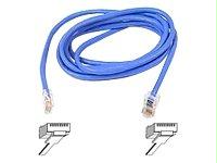 Belkin Components 25ft Cat5e Patch Cable, Utp, Blue Pvc Jacket, 24awg, T568b, 50 Micron, Gold Plat