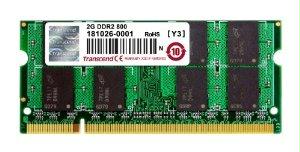 Transcend Information Transcend Memory 2gb Ddr2 800 (pc2 6400) Unbuffered So-dimm 200pin, Laptop Memor
