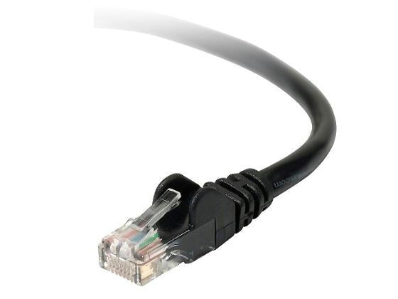 Belkin Components 6in Cat6 Snagless Patch Cable, Utp, Black Pvc Jacket, 23awg, 50 Micron, Gold Pla