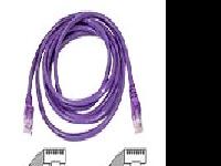 Belkin Components 7ft Cat5e Snagless Patch Cable, Utp, Purple Pvc Jacket, 24awg, T568b, 50 Micron,