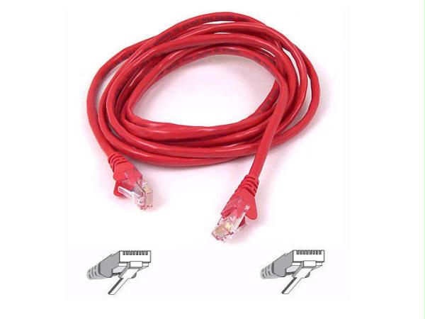 Belkin Components Patch Cable - Rj-45 (m) - Rj-45 (m) - 15 Ft - Utp - ( Cat 5e ) - Red