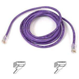 Belkin Components 25ft Cat5e Snagless Patch Cable, Utp, Purple Pvc Jacket, 24awg, T568b, 50 Micron