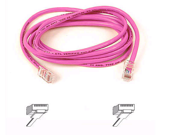 Belkin Components Patch Cable - Rj-45 (m) - Rj-45 (m) - 4 Ft - ( Cat 5 ) - Pink