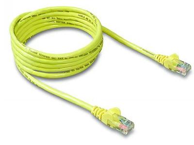 Belkin Components 3ft Cat5e Snagless Patch Cable, Utp, Yellow Pvc Jacket, 24awg, T568b, 50 Micron,