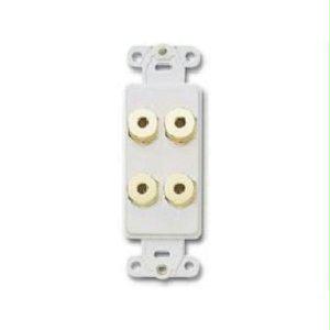 C2g Decorative Gold 2-pair Banana Jack Insert