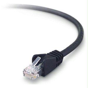 Belkin Components 12ft Cat6 Snagless Patch Cable, Utp, Black Pvc Jacket, 23awg, 50 Micron, Gold Pl