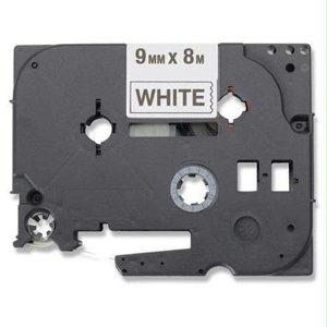 Brother Mobile Solutions 9mm (0.35) Black On White Hge Tape With Extra Strength Adhesive 8m (26.2 Ft) - 5