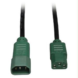 Tripp Lite 4ft Computer Power Cord Extension Cable C14 To C13 Green 10a 18awg