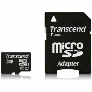 Transcend Information 8gb Microsdhc Class10 U1 W/adapter