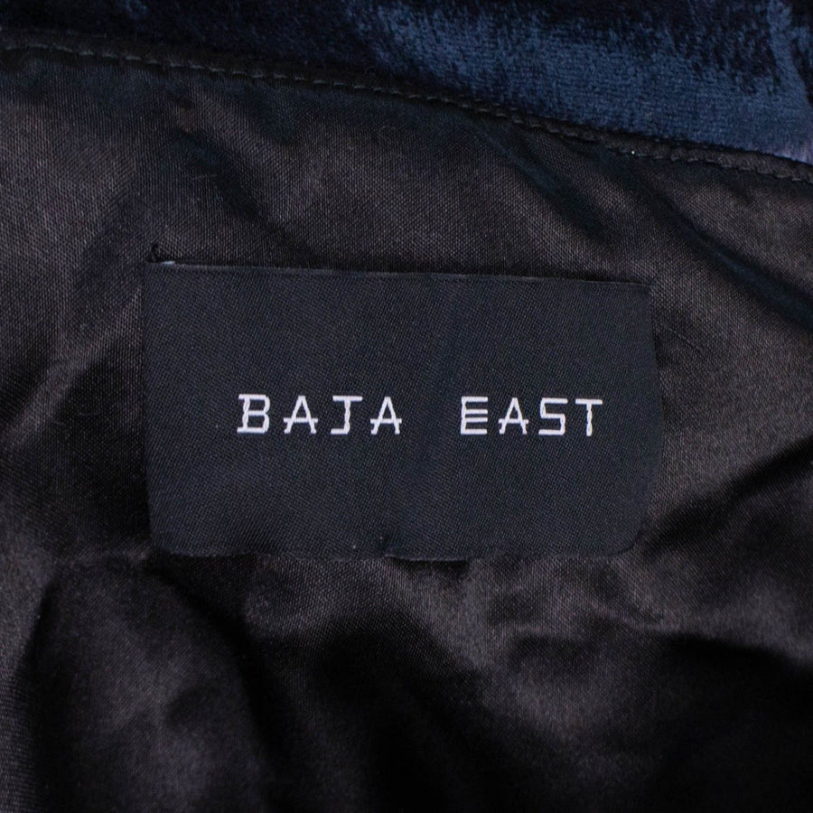 Velour Half Zip Pull Over Hoodie - Navy