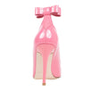 Patent Leather Bow Pumps - Pink
