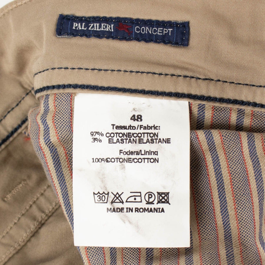 Tan Cotton Blend Pants