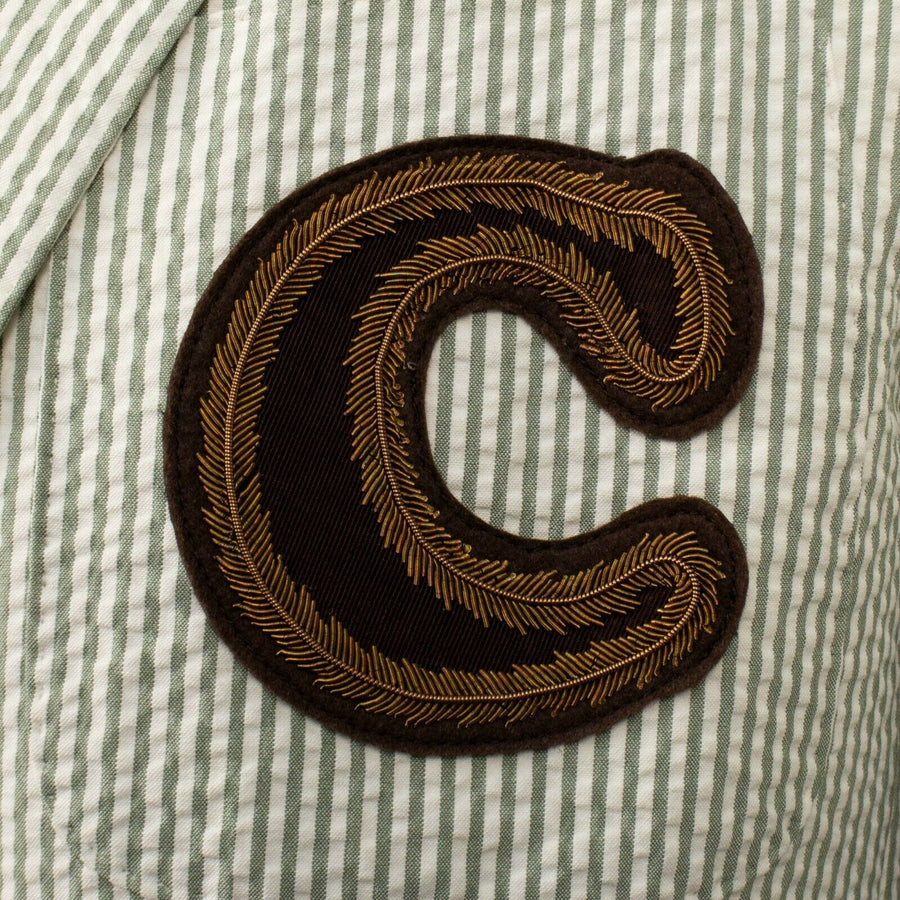 Drop 8 Striped Two Button Cotton Sport Coat - Light Green