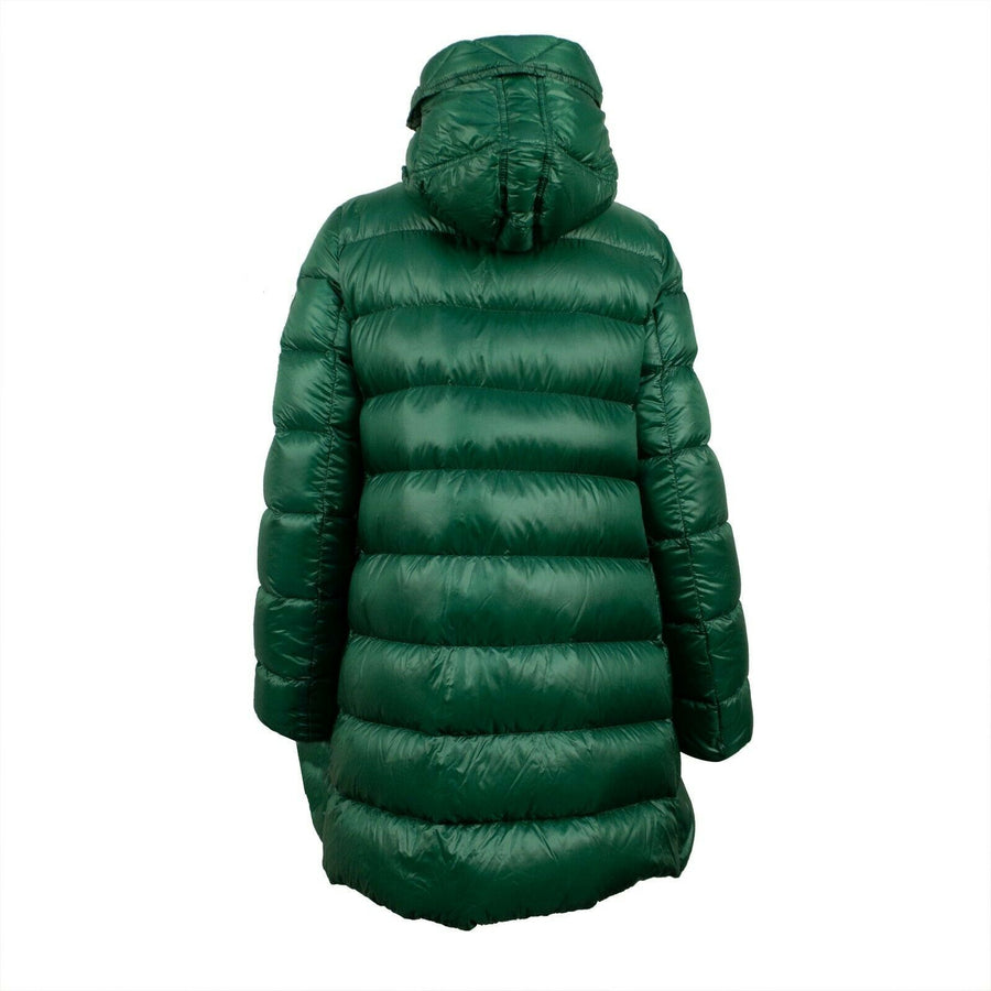 'Suyen' Down Filled Quilted Puffer Parka Coat - Green