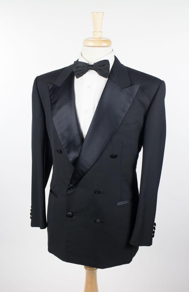 Belvest For Davide Cenci Double Breasted Tuxedo Suit - Black
