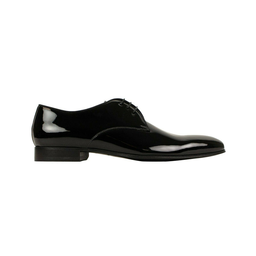 Patent Leather Derby Shoes - Black