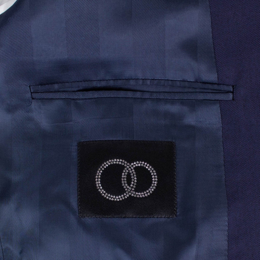 Drop 8 Solid Wool Blend Two Button Suit - Navy