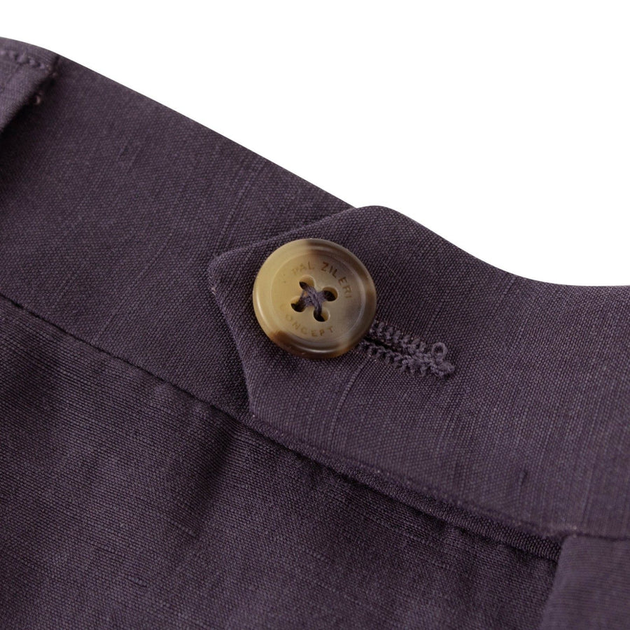 Purple Silk Blend Dress Pants