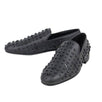 Sloane Leather Star Embellished Loafers - Black