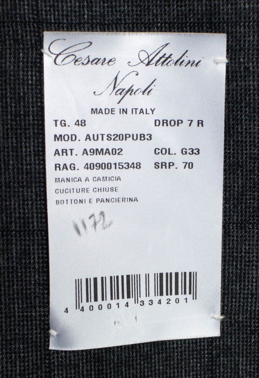 Windowpane Cashmere Blend 2 Button Suit - Gray