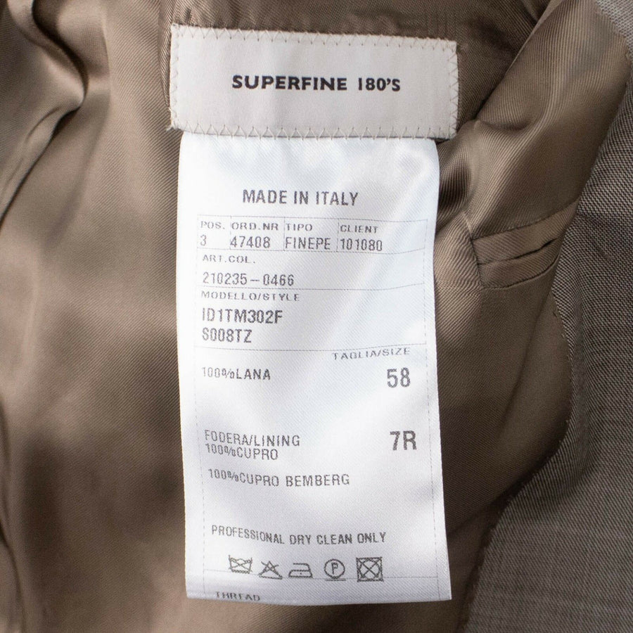 Drop 7 Wool 3 Roll 2 Button Slim/Trim Fit Suit - Tan