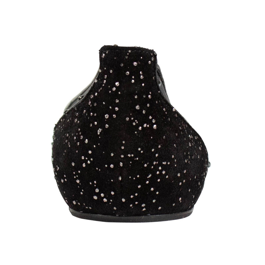 Follies Strass Studded Mesh Flats - Black