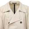 Cotton Double Breasted Trench Coat - Beige